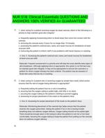 NUR 518: Clinical Essentials QUESTIONS AND ANSWERS 100% VERIFIED A+ GUARANTEED