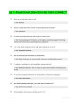 631 - Final EXAM 2024 SOLVED 100% CORRECT