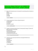 Endocrine Qbank NUR 631 54 CORRECTLY ANSWERED QUESTIONS LATEST UPDATE