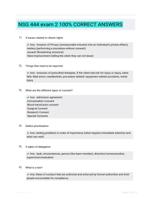 NSG 444 exam 2 100% CORRECT ANSWERS