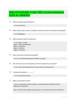 NSG 310 (EXAM 1) (all 100% correct answers) 2024 A+ GRADED