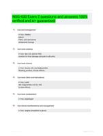 NSG-430 Exam 2 questions and answers 100% verified and A+ guaranteed