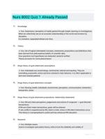 Nurs 8002 Quiz 1 Already Passed