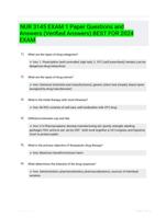 NUR 3145 EXAM 1 Paper Questions and  Answers (Verified  Answers) BEST FOR 2024  EXAM