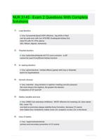 NUR 3145 - Exam 2 Questions With Complete Solutions