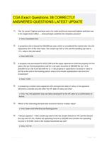 CGA Exact Questions 38 CORRECTLY ANSWERED QUESTIONS LATEST UPDATE