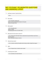 BIO 123 EXAM 1 (ELABORATED  QUESTIONS AND ANSWERS) LATEST