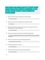 final colibri real estate exam PT LATEST EXAM QUESTIONS  AND CORRECT ANSWERS / CALT STUDY  GUIDE LATEST  | 100% COMPLETE  STUDY GUIDE