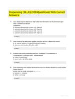 Dispensing (BLUE) |300 Questions| With Correct Answers.