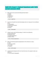 NUR 376- Exam 1- Kahoot Questions with 100% correct answers 2024