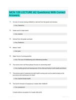 MCN 109 LECTURE |62 Questions| With Correct Answers.