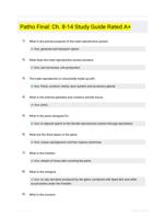 Patho Final: Ch. 8-14 Study Guide Rated A+