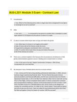 BUS-L201 Module 3 Exam - Contract Law