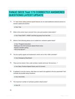 FANUC SECE Test 173 CORRECTLY ANSWERED QUESTIONS LATEST UPDATE