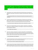 NUR-258 Final Medsurg EXAM QUESTIONS (203 TERMS) WITH VERIFIED DEFINITIONS UPDATED 2024