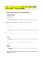 PHIL Final Review 89 CORRECTLY ANSWERED QUESTIONS LATEST UPDATE