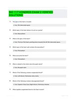 BIO 117 HONDROS EXAM 3 VERIFIED SOLUTIONS