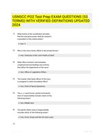 USNSCC PO2 Test Prep EXAM QUESTIONS (53 TERMS) WITH VERIFIED DEFINITIONS UPDATED 2024