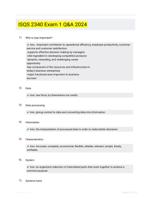 ISQS 2340 Exam 1 Q&A 2024