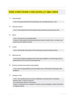 ISQS 2340 EXAM 4 DELGADILLO Q&A 2024