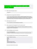 NURSING 104 FINAL exam 2024  with 100% correct answers