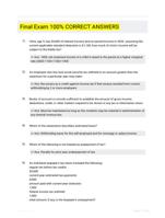 Final Exam 100% CORRECT ANSWERS