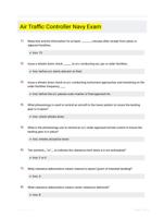 Air Traffic Controller Navy Exam