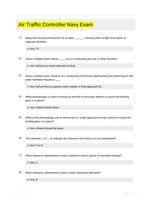 Air Traffic Controller Navy Exam