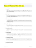 Forensic Medicine HOSA state test