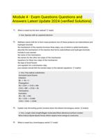 Module 4 - Exam Questions Questions and Answers Latest Update 2024 (verified Solutions)