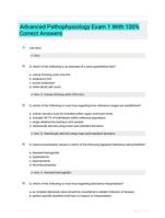 Advanced Pathophysiology Exam 1 With 100% Correct Answers