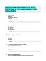 Edelmen's SPI Exam Review 2024 LATEST VERSION WITH 100% VERIFIED QUESTIONS ANDANSWERS