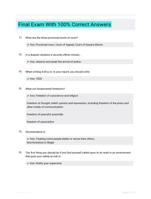 Final Exam With 100% Correct Answers