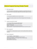 Medical Surgical Nursing Already Passed