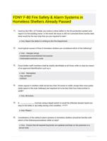 FDNY F-80 Fire Safety & Alarm Systems in Homeless Shelters Already Passed