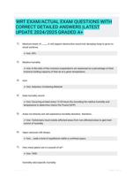 WRT EXAM/ACTUAL EXAM QUESTIONS WITH CORRECT DETAILED ANSWERS |LATEST UPDATE 2024/2025 GRADED A+