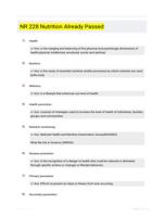 NR 228 Nutrition  Already Passed