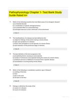 Pathophysiology Chapter 1- Test Bank Study Guide Rated A+