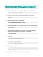 ABIM IM BOARDS ITE Study Guide Graded A+