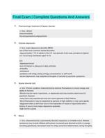 Final Exam | Complete Questions And Answers
