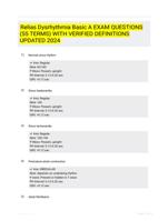 Relias Dysrhythmia Basic A EXAM QUESTIONS (55 TERMS) WITH VERIFIED DEFINITIONS UPDATED 2024