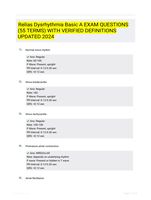 Relias Dysrhythmia Basic A EXAM QUESTIONS (55 TERMS) WITH VERIFIED DEFINITIONS UPDATED 2024
