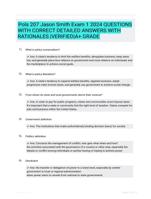 Pols 207 Jason Smith Exam 1 2024 QUESTIONS WITH CORRECT DETAILED ANSWERS WITH RATIONALES |VERIFIED|A+ GRADE
