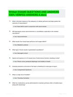 Written Exam Review Questions with Accurate Answers 2024