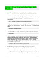 English 10b end of semester test Study Guide Graded A+