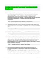 English 10b end of semester test Study Guide Graded A+
