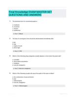 Final Knowledge EXAM MASTER SET QUESTIONS AND ANSWERS