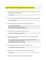 public Exam Set questions and answers