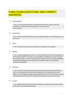 Public EXAM  (QUESTIONS AND CORRECT  ANSWERS)