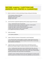 BSC2085- anatomy 1 QUESTIONS AND ANSWERS 100% VERIFIED A+ GUARANTEED